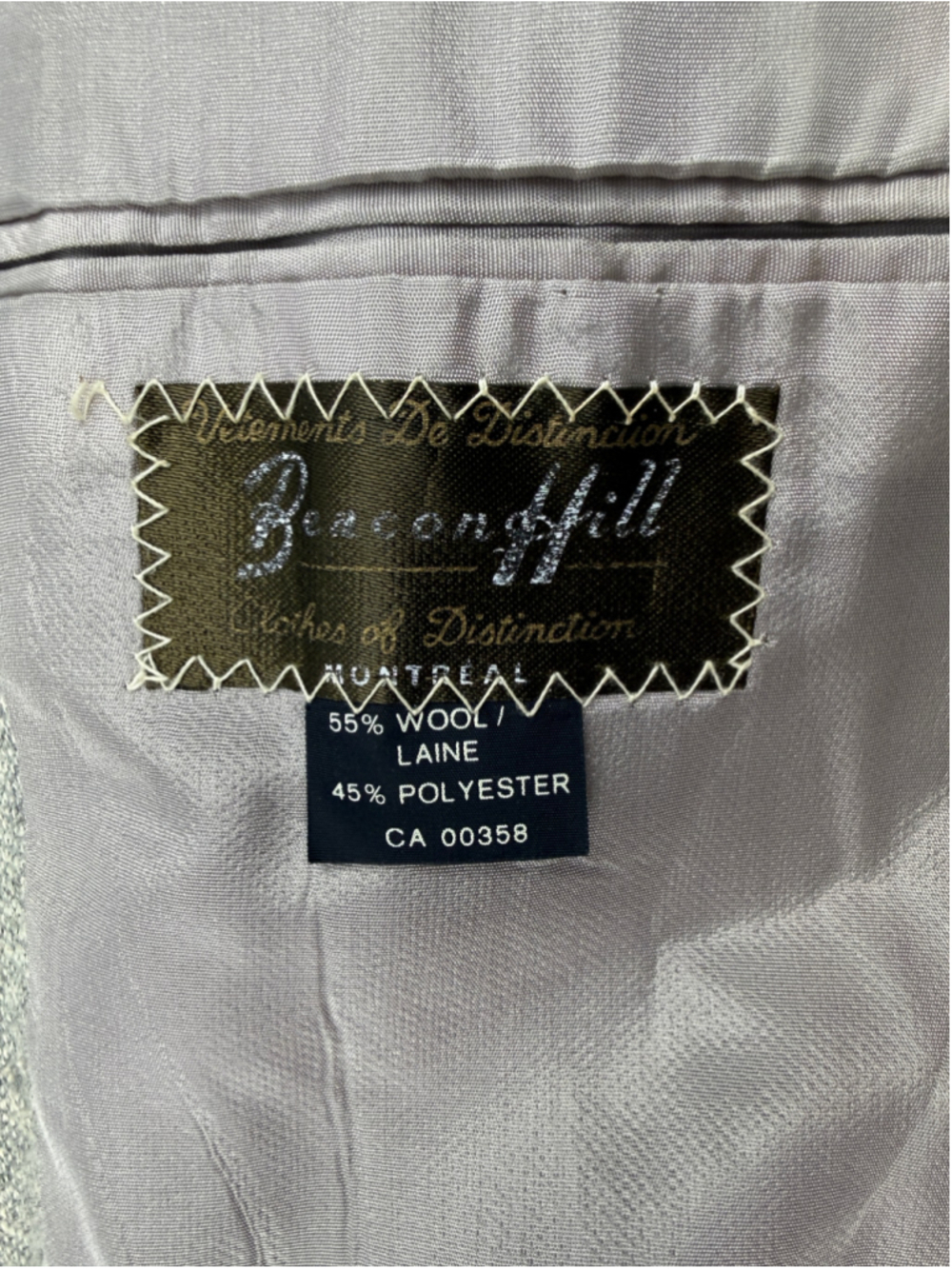 Vintage Beaconhill Gray Tweed Sport Coat Blazer Men Size 40R - Picture 8 of 13